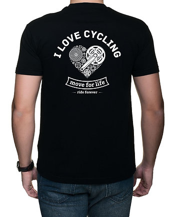 Koszulka T-SHIRT. I love cycling, dwustr. nadruk, studioixi