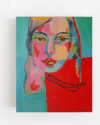 Obraz do salonu portret kobiety, alice oil on canvas