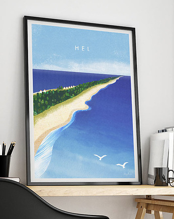 Półwysep Helski - plakat 50x70 cm, minimalmill