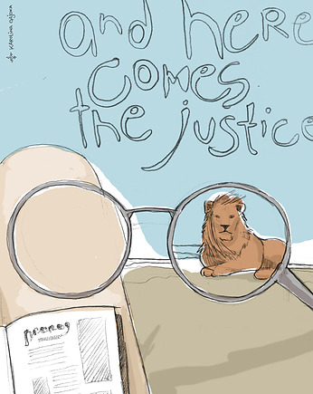 Plakat And here comes the justice, Karolina Gajdka