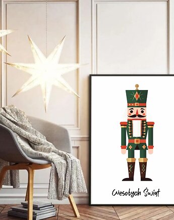 PLAKAT dziadek do orzechów nutcracker świąteczny, black dot studio
