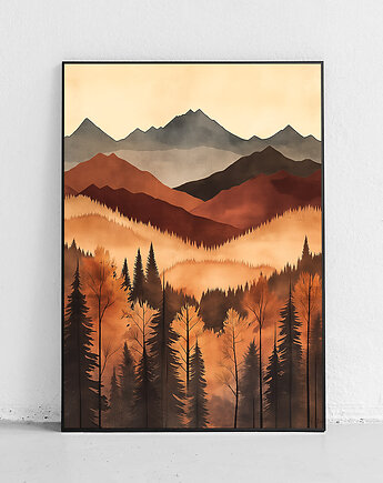 Plakat Jesienny krajobraz górski, Harvest Maison