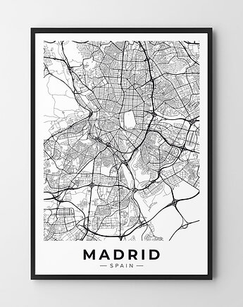 Plakat Madryt mapa, HOG STUDIO
