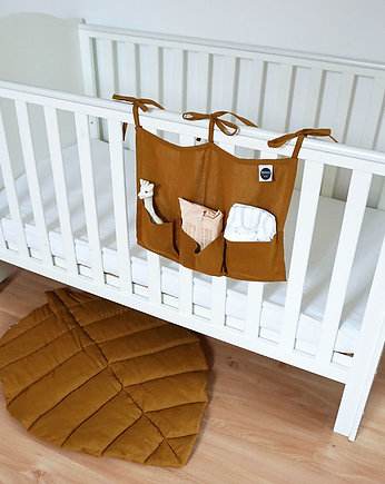 Lniany organizer na łóżeczko MUSZTARDA, Nukko Design