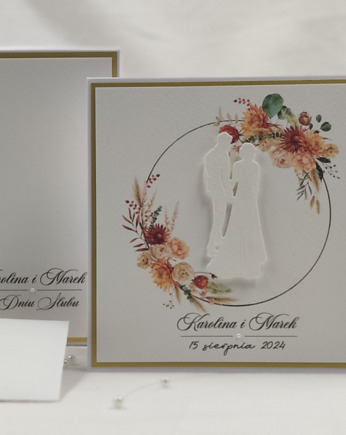 Kartka  ślubna z pudełkiem i kopertą, WB 31, Anna Art and Crafts