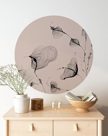 Mural DOTS ORGANIC FLOWERS-  okrągła dekoracja ścienna, Ravenart