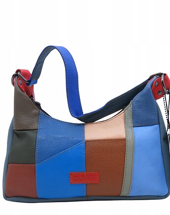 Torebka damska na ramię kolorowa skórzana wygodna zero waste OLIVKA, Olivka Warsaw