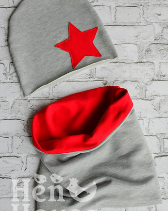 Komplet Star czapka + komin , henhouse