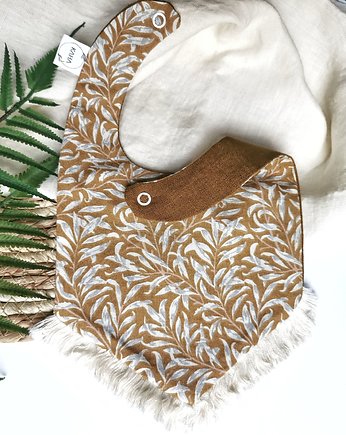 Śliniak boho lniano bawełniany dwustronny, KAHA projekt