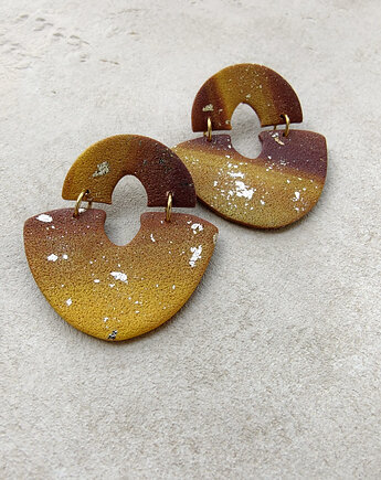 Duże geometryczne kolczyki OMBRE, sploteka