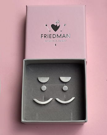 Zestaw kolczyków, srebro 925 pokryta 24k zlotem, Friedman Jewelry