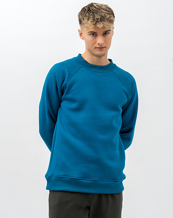 Bluza raglan  basic ciepła ,,VOLKAN" petrol, 3 for U