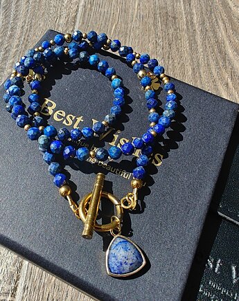 Długi naszyjnik Lapis lazuli, NESSING handmade