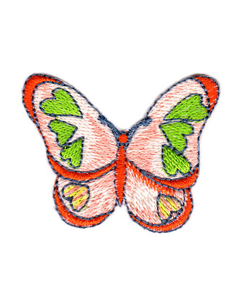 Naszywka naprasowanka MOTYLEK termo haft dla dzieci 4,8x3,7cm, Wyszywane