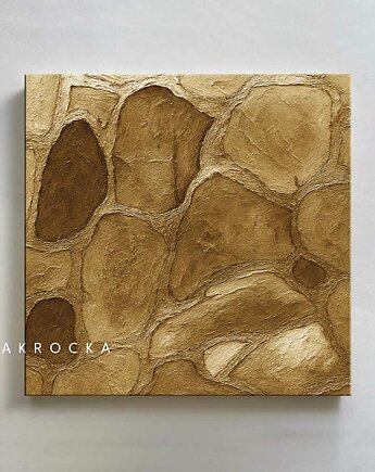 Obraz strukturalny PIELLO   -  beż i złoto, art and texture