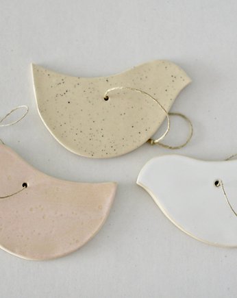zestaw ptaszków ceramicznych, studio m.
