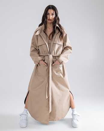 Parka Longline Collar Oversize mocca, REST Factory