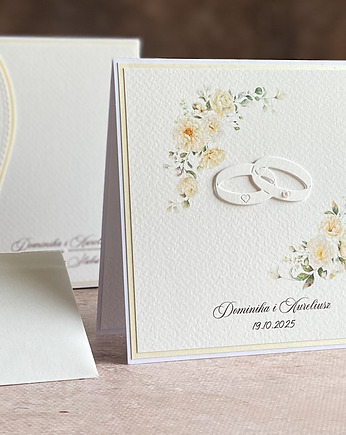 Kartka  ślubna z pudełkiem i kopertą, WP 132B, Anna Art and Crafts