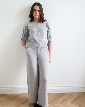 Spodnie Sigrid merino jasnoszare, Lucky HandMade
