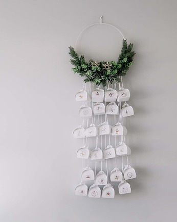 Kalendarz adwentowy/Dekoracja świąteczna/wianek DOSTĘPNY od ręki!!!, manufaktura_wadoshka