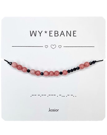 Bransoletka WYJEBANE - Jadeit zgaszony, Noc Kairu - Morse, karolina kosior
