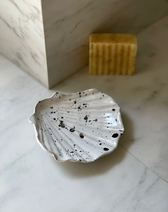 Ceramiczna Mydelniczka Muszelka Muszla Biała Dalmatyńczyk, Maison Fragile