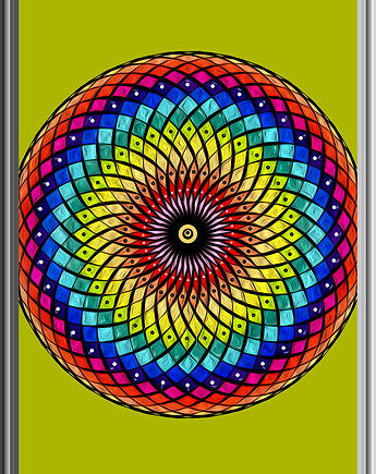 108 Mandala - rysunek, grafika, plakat., kama4you