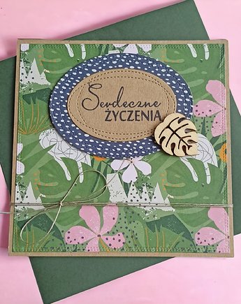 Serdeczne życzenia : monstera : jungle, kaktusia