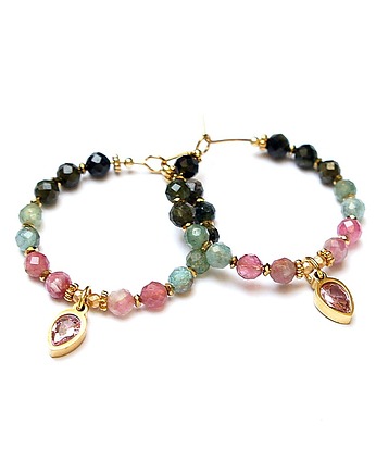 Kolczyki Alloys Collection Wianki (Turmaliny) vol. 3, KiKa pracownia