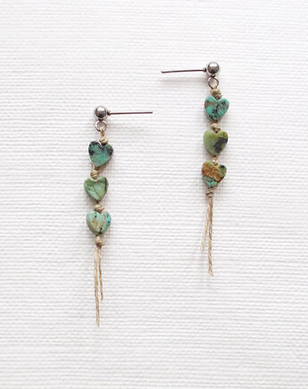 Kolczyki serduszka Turkus afrykański, galeria nuit