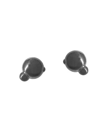 Kolczyki srebrne SPHERE mini / black earrings, Filimoniuk