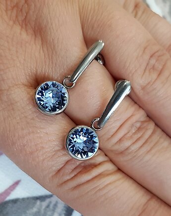 Kolczyki Swarovski CRYSTALS LIGHT SAPPHIRE, Beezoo