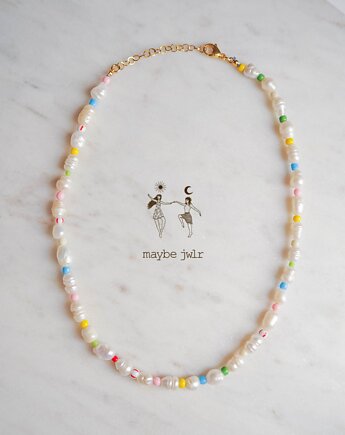 Nieregularny naszyjnik z pereł z koralikami, Maybe Jwlr