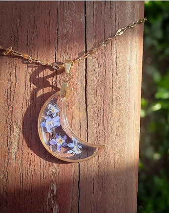 Wisiorek z niezapominajkami, Figa handmade accessories