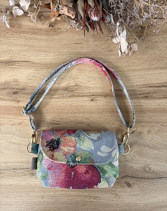 Saszetka, nerka, kwiaty, Maki Handmade