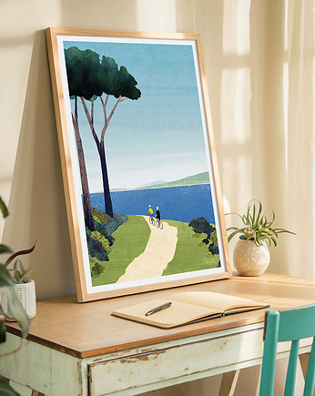 Przejażdżka rowerowa - plakat 50x70 cm, minimalmill
