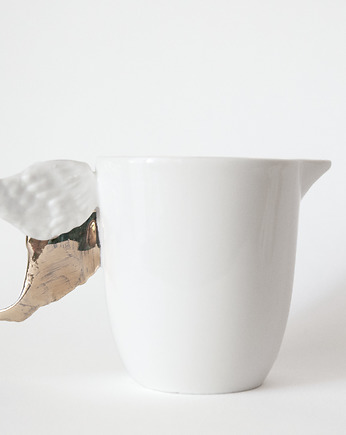 Porcelanowy MLECZNIK ze skrzydełkami, Pangzi Ceramics