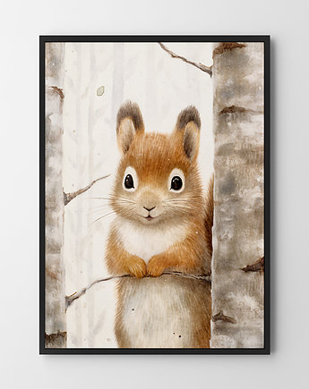 Seria AKUKU Wiewiórka - plakat dziecięcy, HOG STUDIO