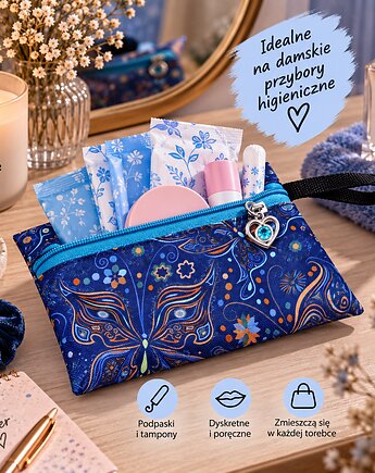 Etui do torebki etui na przybory higieniczne damskie etui etno motyle, Uszyciuch