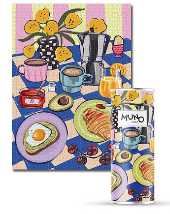 Puzzle 1000 "Slow Morning" by Justyna Łaciok w tubie, MUNO puzzle