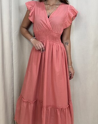 Bawełniana sukienka midi Rosso, SOLO moda