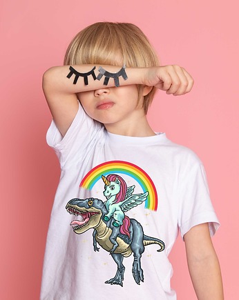 Koszulka dziecięca z nadrukiem Unicozaurus, ART ORGANIC