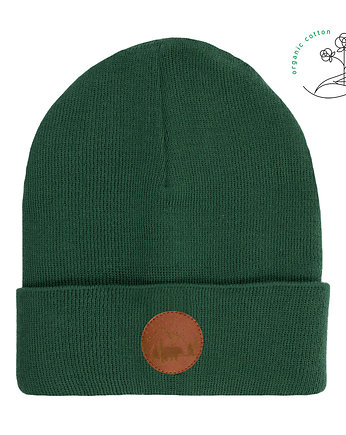 Czapka beanie z bawełny organicznej szałwiowa, KABAK