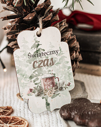 Świąteczny czas - Zawieszka na prezent, Winietka dekoruje
