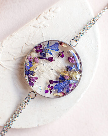 Bransoletka z kompozycją kwiatową, nature gift