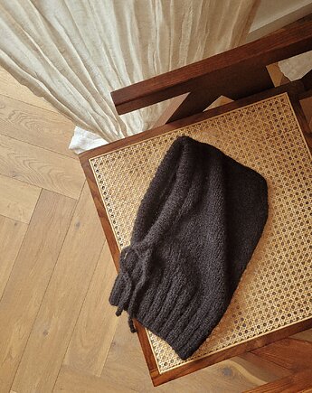 Balaclava z alpaki i jedwabiu, Bukla handmade