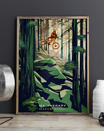 My Therapy - plakat rowerowy, minimalmill