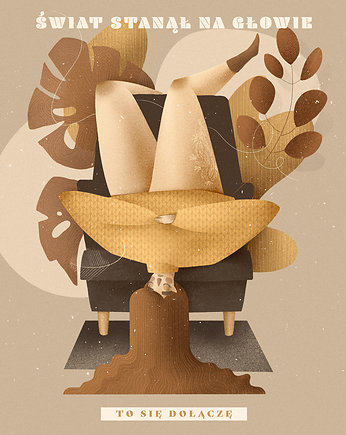Plakat ilustracja ŚWIAT, Sandra Chojecka