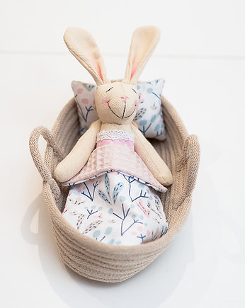 Króliczek w łóżeczku koszu, LalaShop