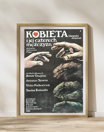 Plakat do filmu KOBIETA I JEJ CZTERECH MĘŻCZYZN, aut. Zygmunt Gornowicz, 1983, RiskyWalls
